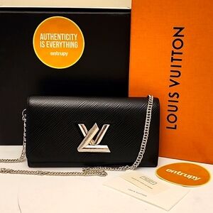 LOUIS VUITTON Epi LV Twist Crossbody Purse Wallet WOC + Original Box
